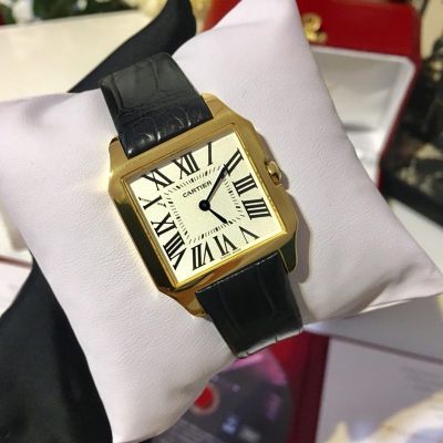 Cartier 44*35MM for Men 38*30MM For Lady Swiss Quartz Movement Gold Bezel Watch